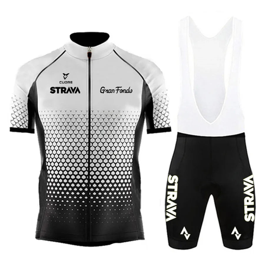 STRAVA Cycling Jersey Set for Men