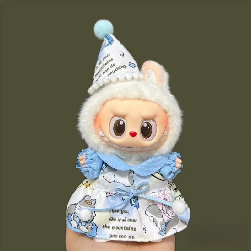 2025 New MIni Plush Doll'S Clothes Outfit Accessories for Labubu V1 V2 Dolls Clothes Accessories DIY Gift