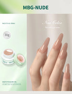 Nailpop HEMA-FREE Builder Gel 30g for Nail Extension Milky Smooth Clear/Pink Long Lasting Quick Building Soak Off UV Nail Gel