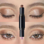 Double Head Eyeshadow Stick Colorful Shimmer Brown High Waterproof Cream Eyes Shadow Pencil Long Lasting Makeup Cosmetic