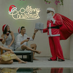 Merry Christmas Neon Sign for Wall Decor,Christmas Neon Sign with Xmas Tree and Santa Hat for  Living Room Home Party Decor