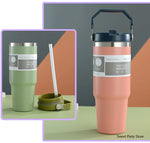 20oz/30oz Stainless Steel Thermos Mug With Straw Keeps Cold and Heat Thermal Mug Tumbler Outdoor Sports Thermal Water Bottle