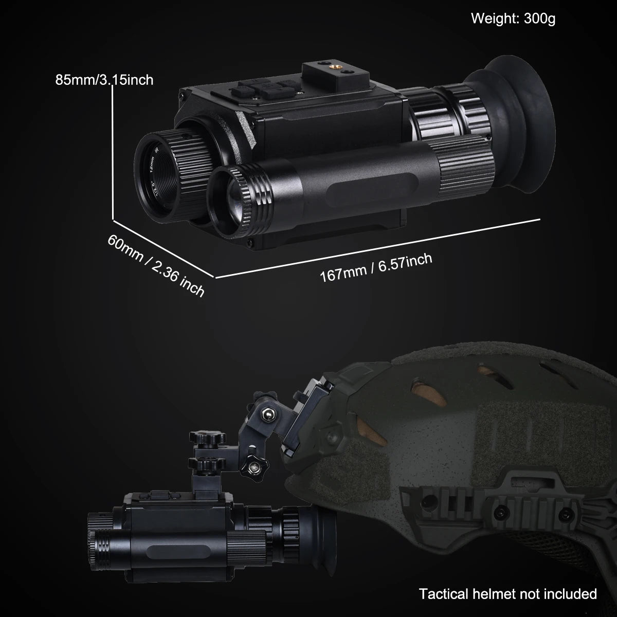 Megaorei NK006 Helmet Night Vision Monocular Long-Distance Infrared 5X Zoom 1080P Digital Hunting Night Vision Goggles Telescope