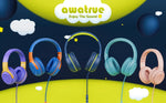 1/2/3Pcs AWATRUE AT2 Kids Headphones Wired Toddler Headsets with Mic Over-Ear Headphone Foldable on-Ear Design for PC,Laptop