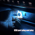 Car USB Ambient Light Mini LED Decorative Atmosphere Lamps for Auto Interior Environment Light Computer Portable Light Plug Play