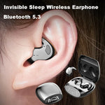 Sleep Invisible Stereo Headset IPX5 Waterproof Wireless Bluetooth Earphone Earbuds with Mic for Phone Bluetooth 5.3 Headphones