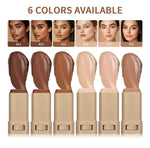 6Color Tinted Foundation Cream Stick Waterproof Lasting Oil-control Cover Acne Makeup Smooth Moisturize Concealer Serum Balm