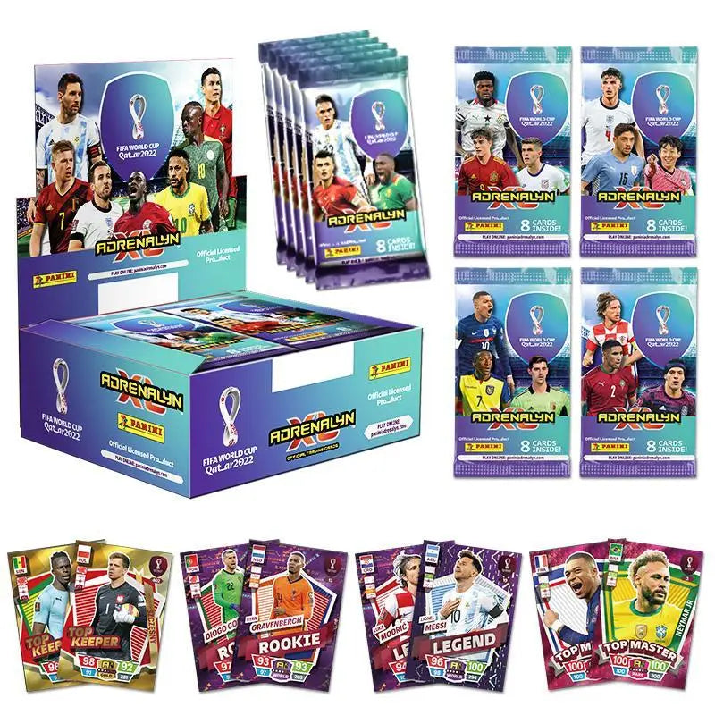 Panini Cards Voetbal Ster Kaart Box Qatar World Cup Voetbal Ster Collectie Messi Ronaldo Voetballer Limited Fan Cards Box Set