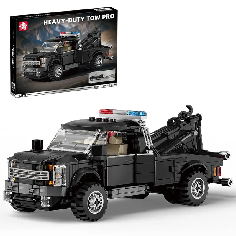 Heavy Duty Tow Truck Building Kit – Technical Recovery Vehicle Model | Premium Construction Gift Edition