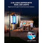 High Effective Bug Zapper Outdoor Mosquito Zapper with Dual LED Light, 4200V Fly Zapper, 15W Electric Fly Trap, IPX4 Insect Trap