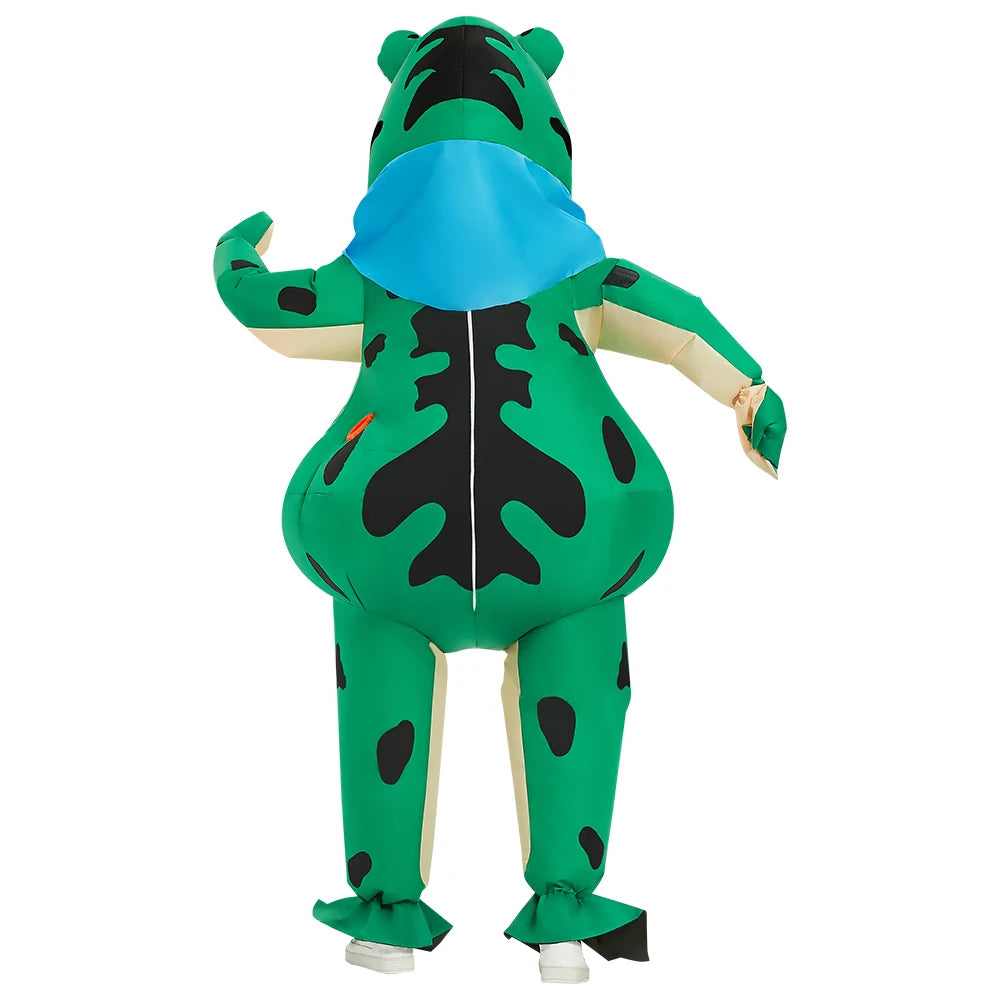 Inflatable Frog Costume Funny Full Body Blow Up Cosplay Costume Suit for Adult Halloween Party Costume for Adult Role Play