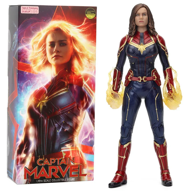 Marvel Super-Heroes Anime Figure Series Captain Marvel Thor Action Figure Toys 1/6 Statue Models Collection Toy Gifts Toys