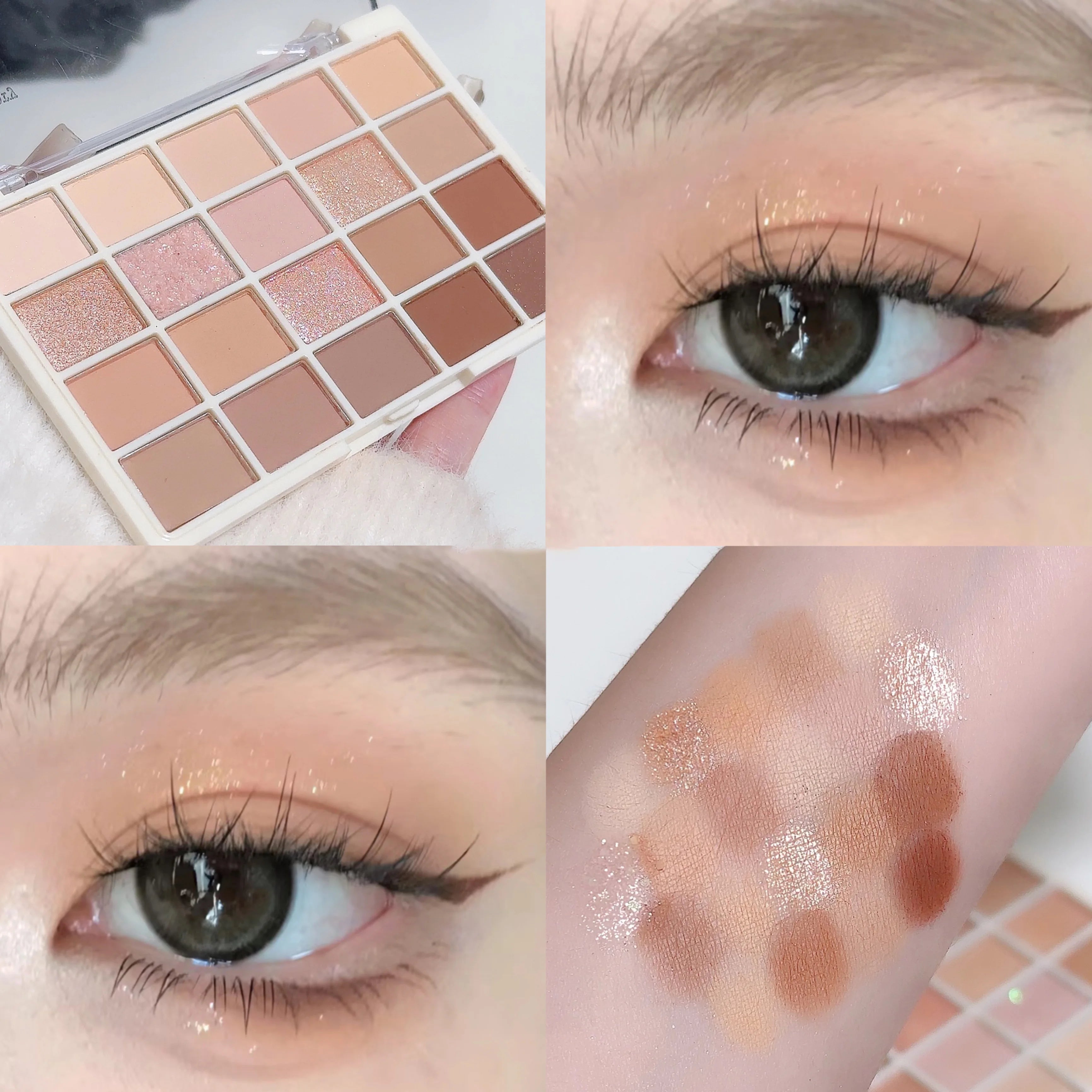 20-color eye shadow tray, cigarette powder, rose tray, warm and warm, and the atmosphere is tender and the powder is not flying