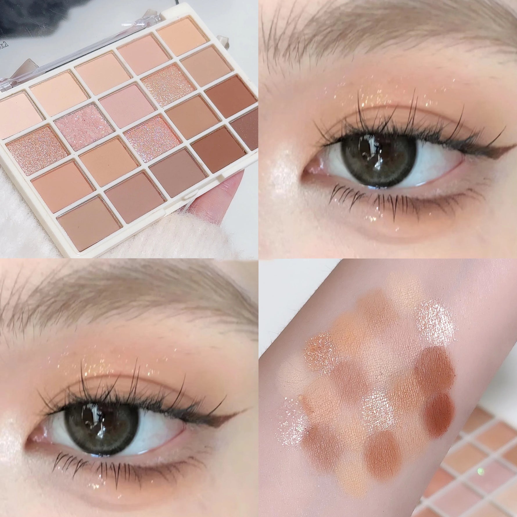 20-color eye shadow tray, cigarette powder, rose tray, warm and warm, and the atmosphere is tender and the powder is not flying