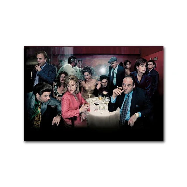 The Sopranos Poster  Classic TV Series Family Canvas Prints  Wall Art Pictures for Living Room Decor  Home Decor Painting
