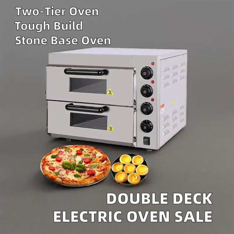 Commercial Double-Layer Kitchen Utensils, Pizza Bread Baking Machine, Household Electric Oven Machine