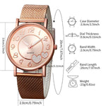 1/3PCS Fashion Heart Dial Women Watches Casual Plastic Strap Quartz Wristwatch Reloj Mujer（Without Box）
