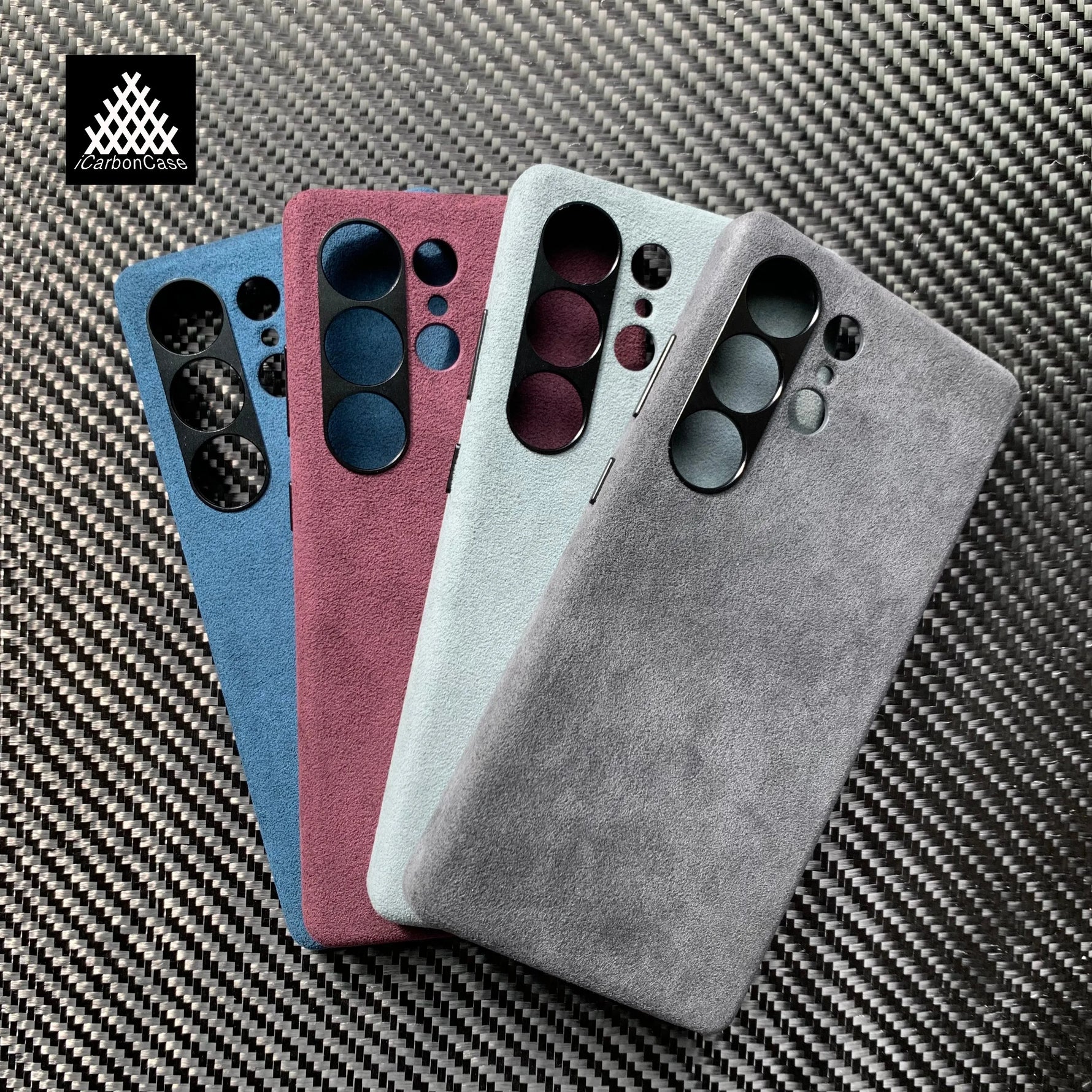 For Samsung  Galaxy S25 Ultra S25+ Magnetic Genuine Italy Alcantara Phone Case Handmade Super Car Inter Premium Leather Materia
