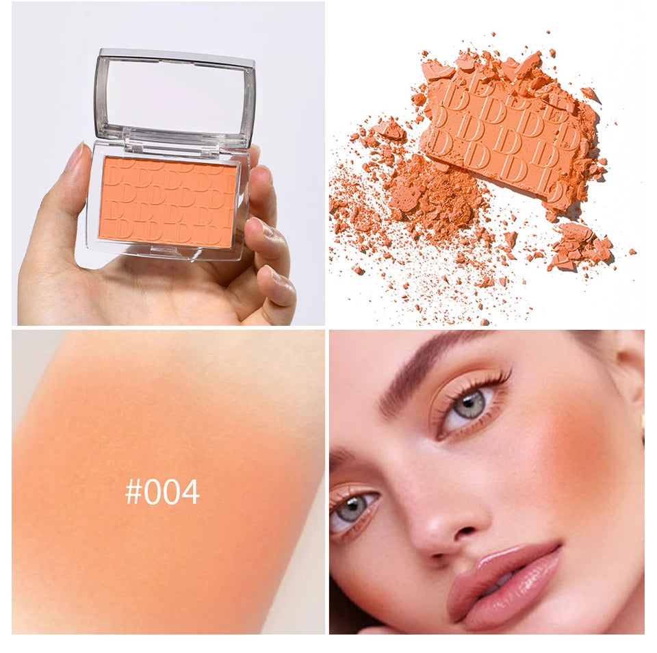 Face Blusher Matte Natural Cheek Tint Brighten Face Pink Red Face Contouring Cosmetics Blush Powder Soft Female Makeup