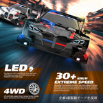 RC Drift Car 4WD Remote Control High Speed Racing Vehicle with LED Lights 2.4GHz Radio 4x4 Off-Road Truck Toy for Children Kids