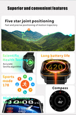 LIGE 2025 For Android IOS GPS Smart Watch Women 2.01" HD Screen Heart Rate Bluetooth Call Compass IP68 Waterproof Men Smartwatch