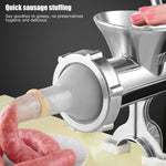 Manual Meat Grinder Silver Aluminum Alloy Powerful Home Sausage Kitchen Appliances Vegetable Chopper Pepper Supplies Mincer