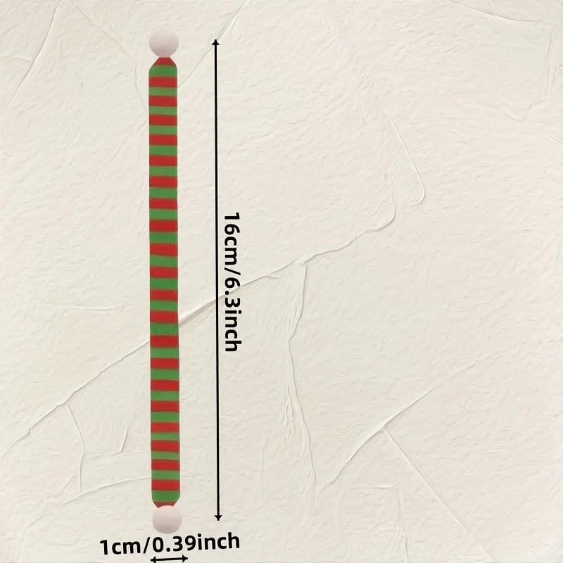 Mini Christmas Scarves - Classic Red, Green with White Snowflake Design, Polyester, Perfect for Holiday Tree Decor & DIY Crafts