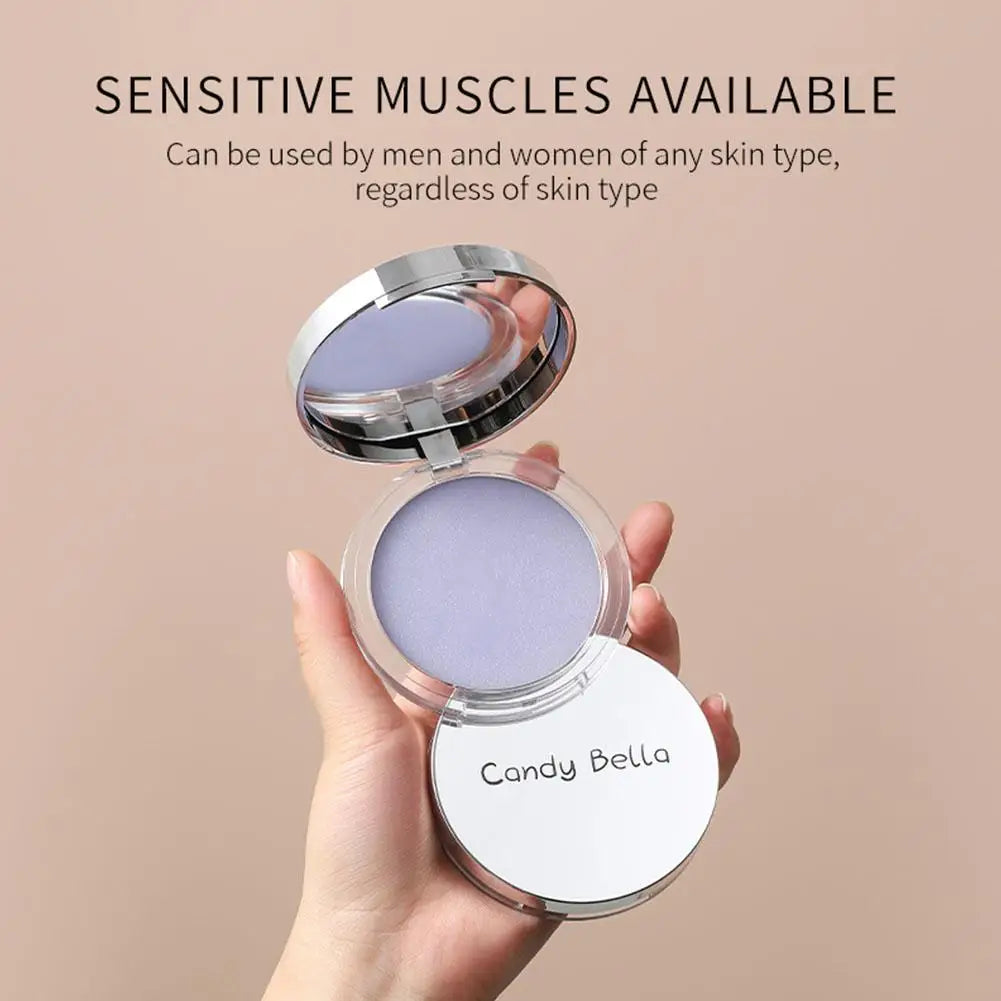 Lavender Pressed Powder Matte Powder Lasting Oil Control Full Coverage Face Compact Setting Powder Makeup Foundation Cosmetics