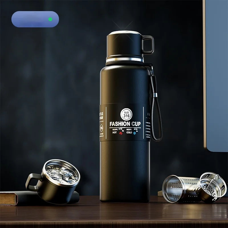 GIANXI Thermos Portable Stainless Steel Thermal Mug Tumbler Vacuum Flasks Cold And Hot And Ice Thermal Water Bottle Car Tea Cup