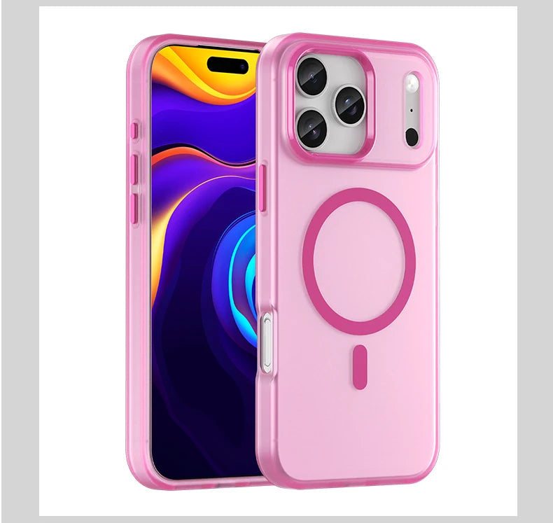 Shockproof Matte Transparent Case For Magsafe Case For iPhone 17 Pro Max 17 Air 17 Pro 17 Wireless Charge TPU Soft Cover Funda