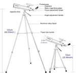 BORWOLF AZ70500 refracting astronomical telescope 70MM large aperture 25X-416X for observing the moon and planets