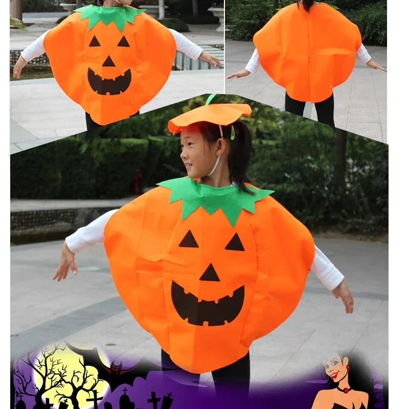 Halloween Pumpkin Grament Costume Cosplay Clothing Hat Set Halloween Party Supply Christmas Halloween Gift for Adult and Kid