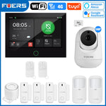FUERS 7 Inch TFT Screen 4G Tuya Smart Home Security Alarm System G70 GSM WiFi Wireless Home Burglar Security Alarm System