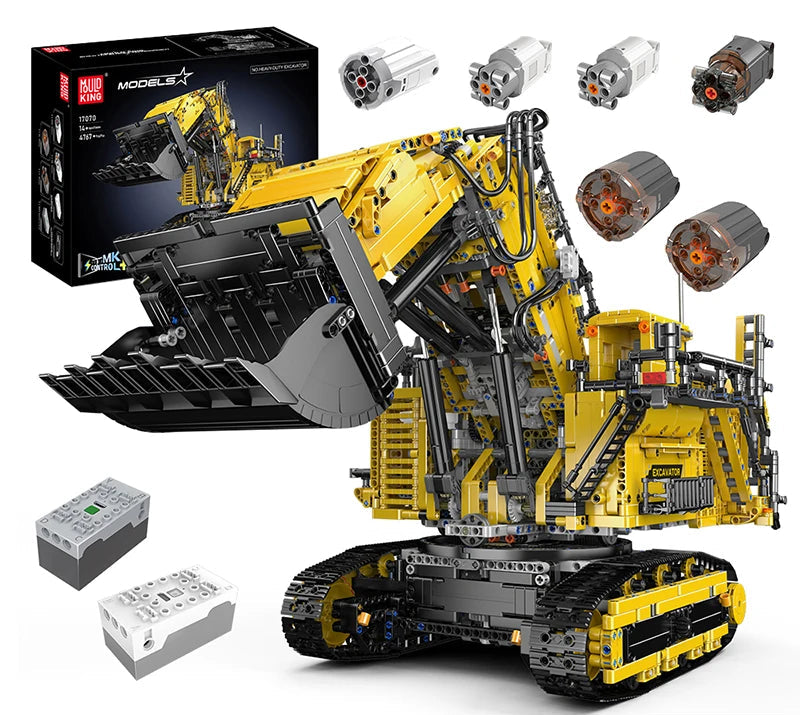 Motorized RC Excavator Building Blocks Set – R9800 Engineering Model with App Control (Compatible Bricks)