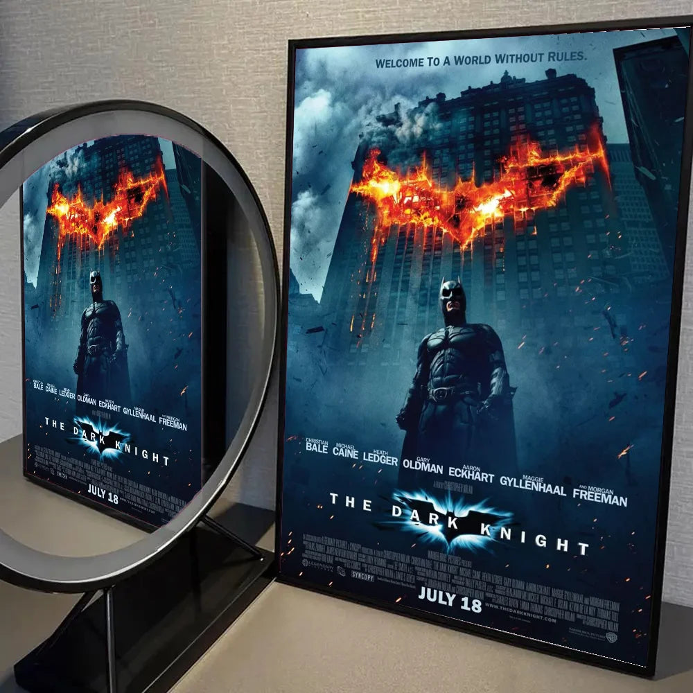 1oc Batmans Movie Poster Self-adhesive Art Waterproof Paper Sticker Coffee House Bar Room Wall Decor