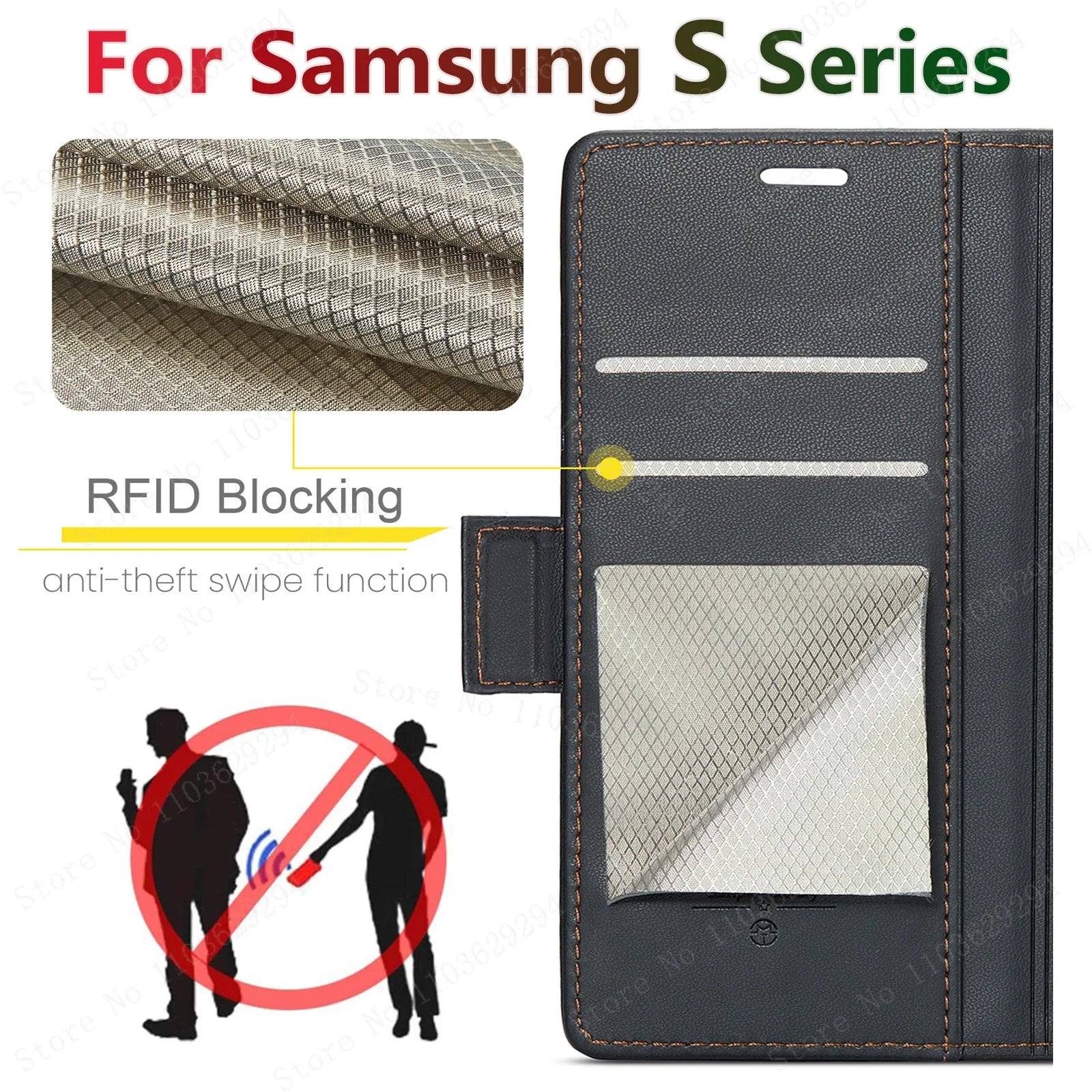 Magnetic Flip Wallet Cards Leather Magsafe Case for Samsung Galaxy A06 A16 A55 A35 A25 15 05S S25 S24 S23 22 Ultra Plus FE Cover