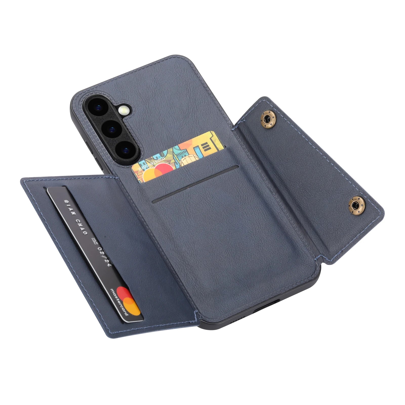 Card Holder Leather Case for Samsung Galaxy S25 Ultra S24 FE S23 S22 Ultra S21 S20 FE S10 Plus 5G Wallet Phone Cover Etui Coque