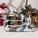 pendantChristmas Snow House Village LED Light Luminous Ornament Figurine Christmas Decorations Crafts Xmas Decor