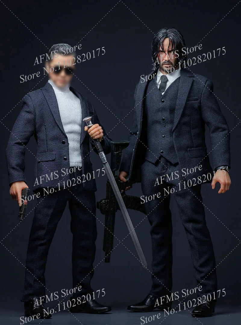 AT custom 1/12 Scale Collectible Figure Figure John Wick Keanu Reeves Full Set 6