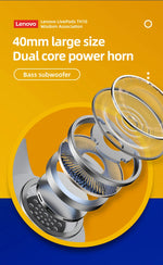 Lenovo TH10 Wireless Bluetooth Headset HIFI Stereo Earphones Foldable Over Ear Earbuds Sports Game Headphones with Microphone