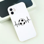 Funny Football Graphic Phone Case For iPhone 16 15 14 13 12 11 Pro Max Mini X XS SE4 7 8 Plus 16E Shockproof Silicone Soft Cover