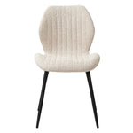 4Pcs Dining Chairs Linen Fabric Kitchen Chairs w/ Upholstered Padded Metal Legs for Office Balcony Restaurant Cafe Beige