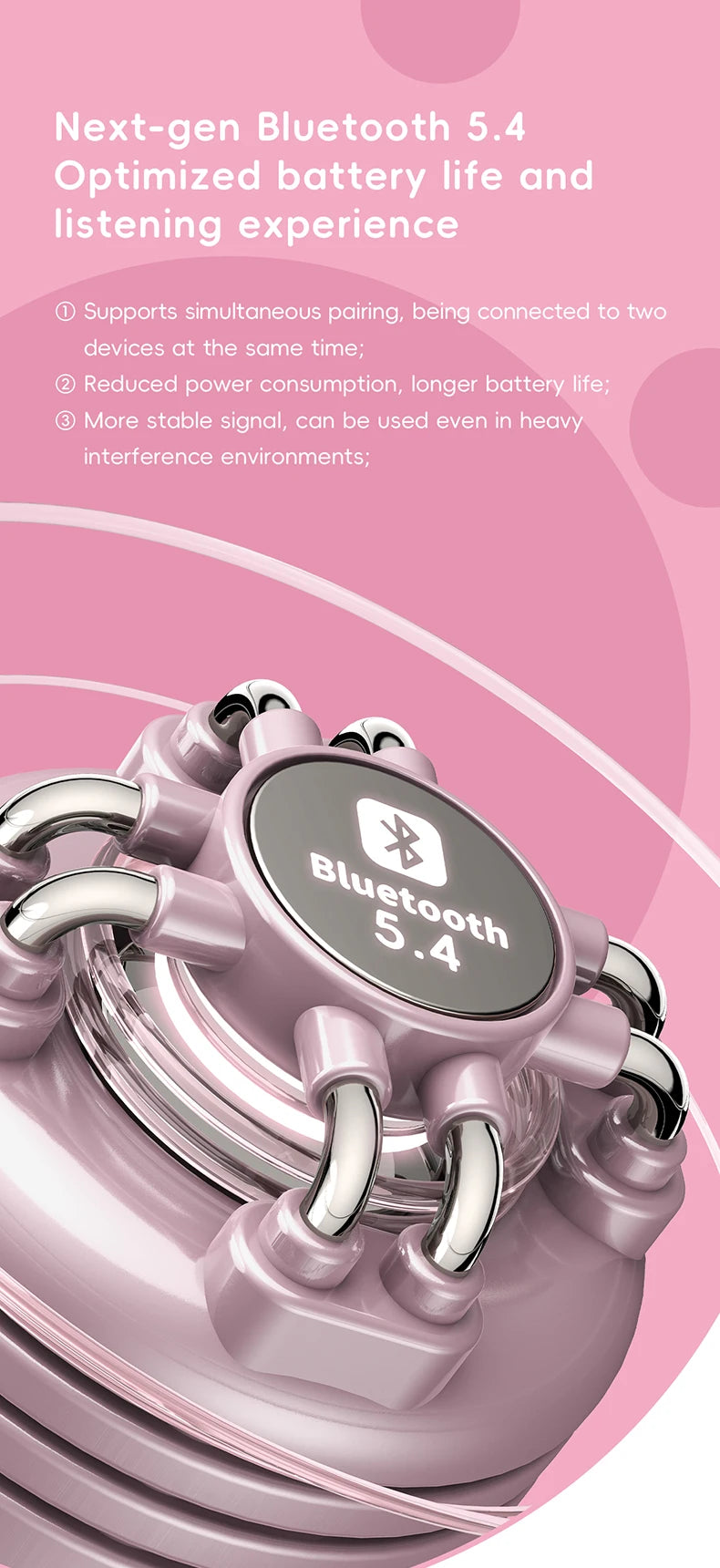 FiiO ANYTIME Bluetooth 5.4 Wireless Headphone Noise Cancelling Bluetooth Earphones Hi-Res Wireless Over-Ear Headphones with mic