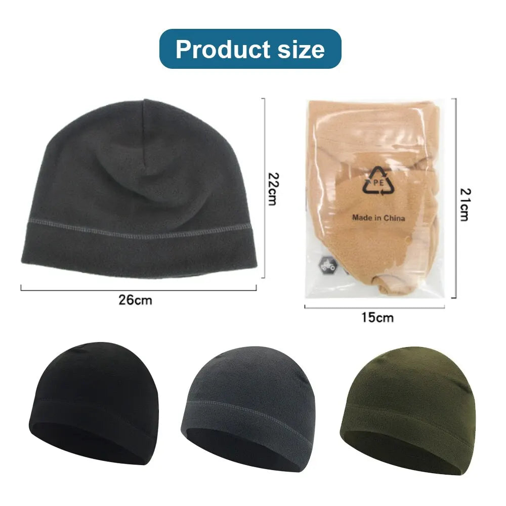 1PC Warm Winter Skull Cap Soft Polar Fleece Hat Thick Windproof Cap Outdoor Beanie Cap Ski Cap Unisex Suitable For Unisex