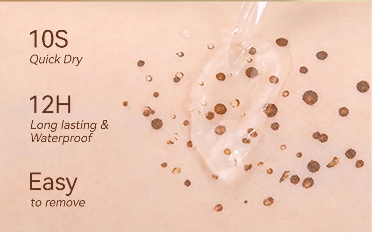 Waterproof Freckle Pen Natural Lifelike Fake Freckles Pen for Lasting Look Dot Spot Pen Makeup for Women Makep Light/Dark Brown