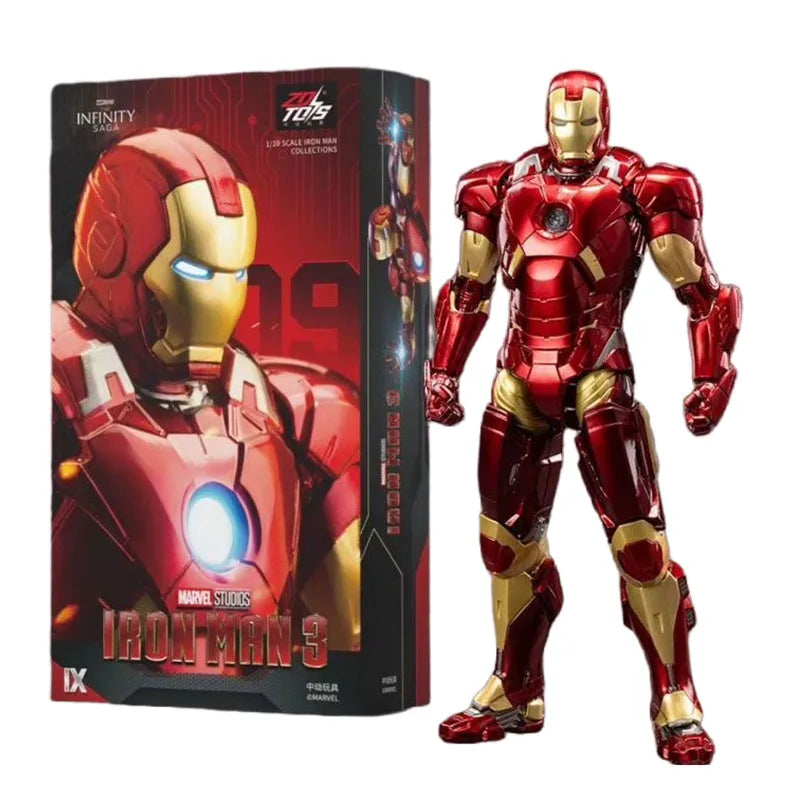 Original ZD Marvel Toys 1:10 Iron Man Mark9 Mark IX action figure War armor Collect models