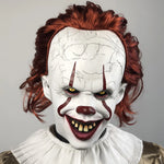 Horror Pennywise Joker Mask Cosplay Scary Creepy Evil Demon Clown Killers Latex Helmet Halloween Carnival Party Costume Props