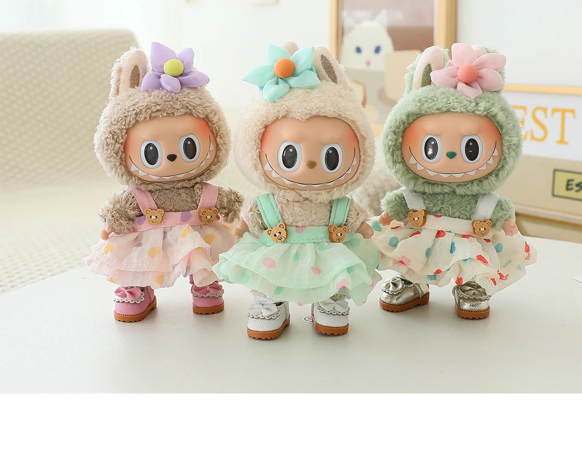 For Ropa LABUBU 15/17cm Cotton Dolls Shoes Toys Casual Sports Canvas Shoes Martin Boots Dolls Accessories for labubu outfits