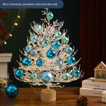 Christmas party decorations Christmas tree desktop decorations Christmas decorations simulation tree white decorative balls