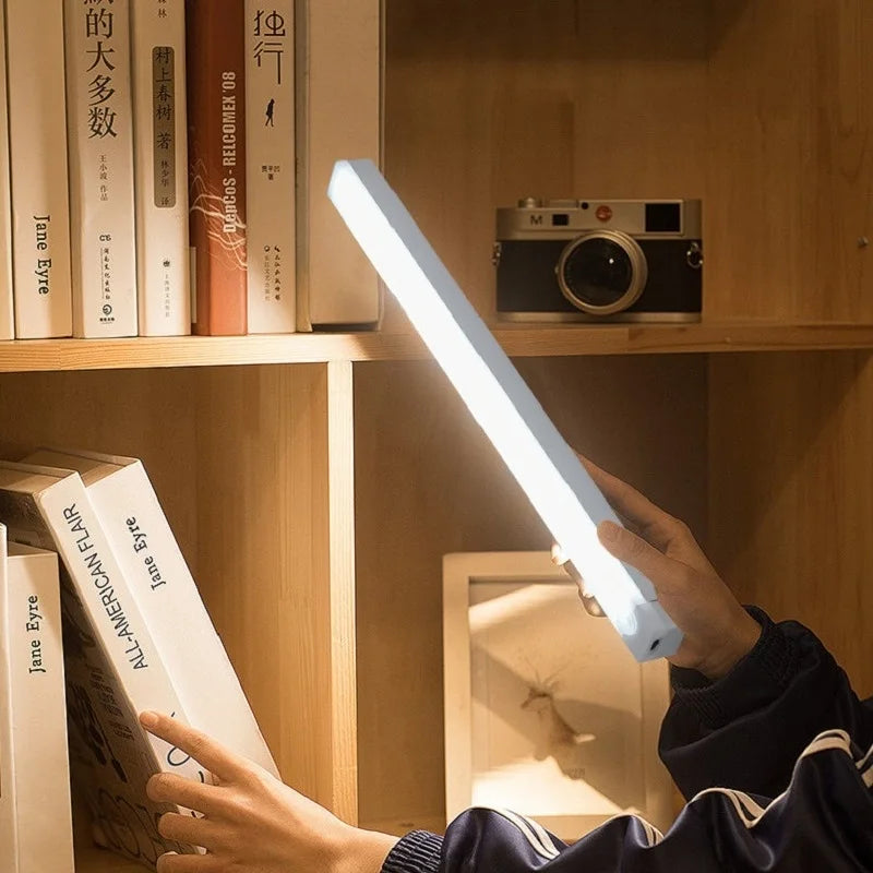 USB Rechargeable Wireless Motion Sensor LED Bar Light, Induction Night Light, Magnetic Portable Cordless Cabinet Lamp for Kitchen